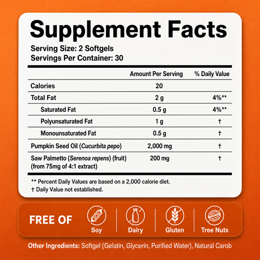 Drevix™ Pumpkin Seed Oil & Saw Palmetto Softgels